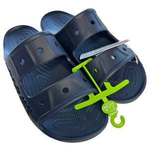 Crocs Baya Two Strap Sandals Slides Navy Blue Mens Sz 11